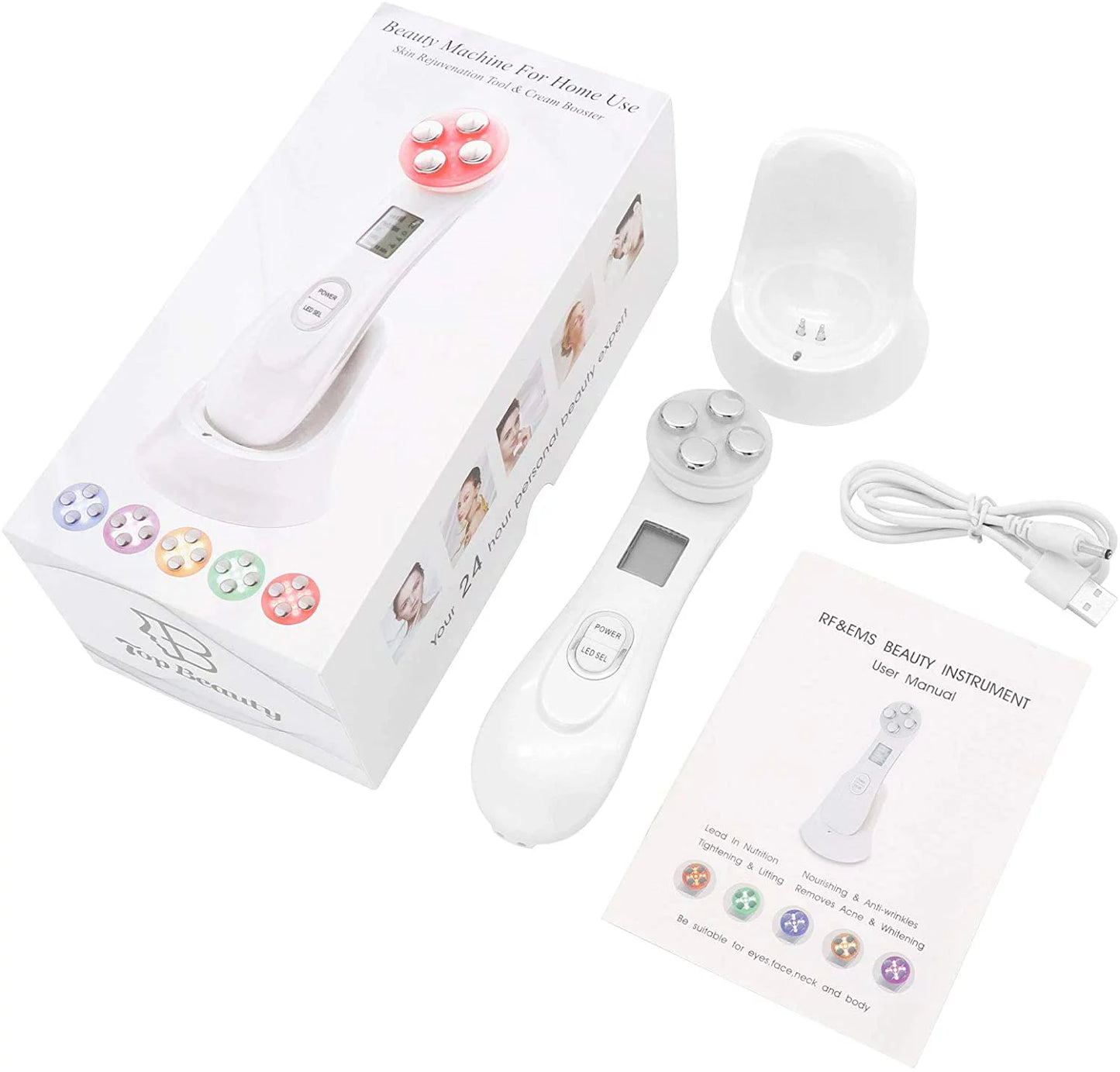 Face Skin Care FA Radio Frequency Electroporation LED Photon RF Facial Beauty Instrument Machine Face Lift Tighten Beauty Machine