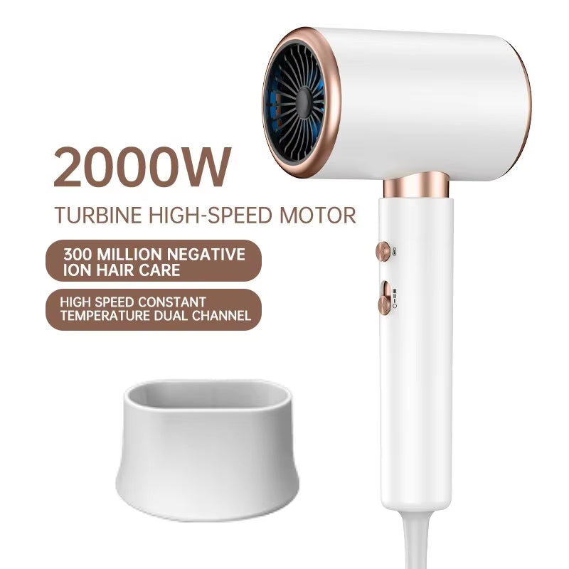 2000W 5Th Gear Professional Hair Dryer Negative Lonic Blow Dryer Hot Cold Wind Air Brush Hairdryer Strong Powerdryer Salon Tool