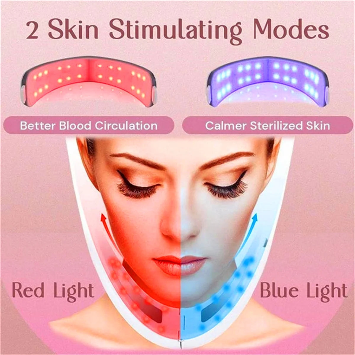 Double Chin Reducer Machine, Electric Face Lift Device Beauty Belt, Facial Lifting Machine,Portable Intelligent V-Face Shaping Massager,White